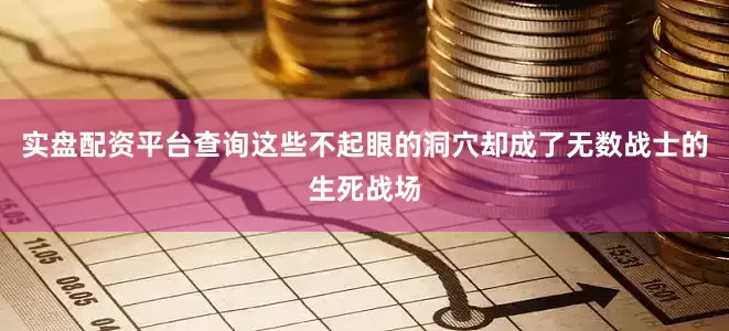 实盘配资平台查询这些不起眼的洞穴却成了无数战士的生死战场